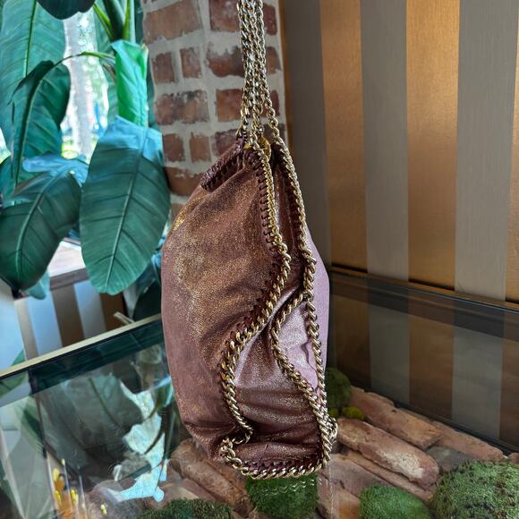 STELLA MCCARTNEY Falabella Eco Shiny Dotted Chamois Shoulder Bag - Picture 4 of 6